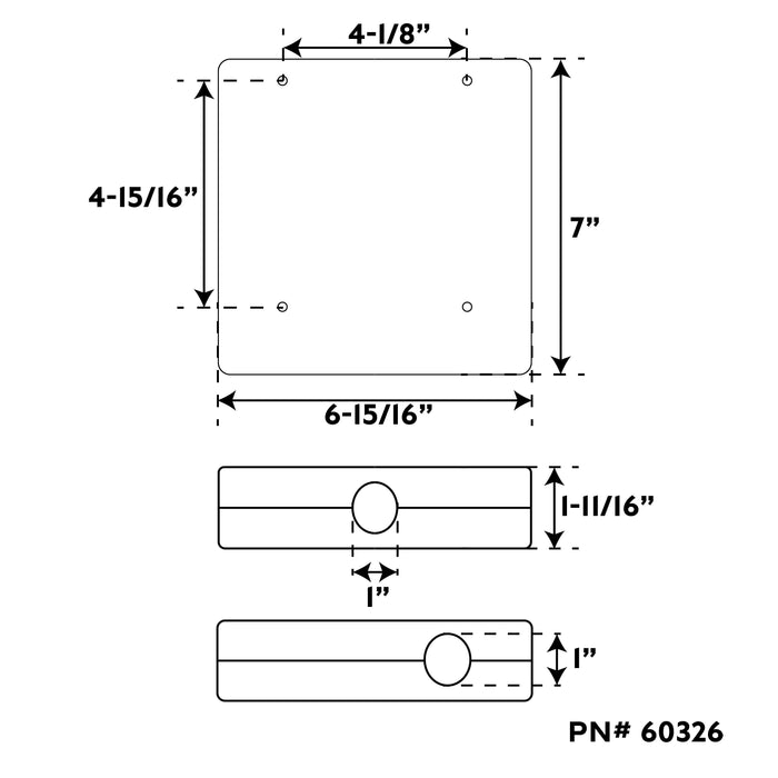 Whitecap 60326 Outboard Mounting Bracket