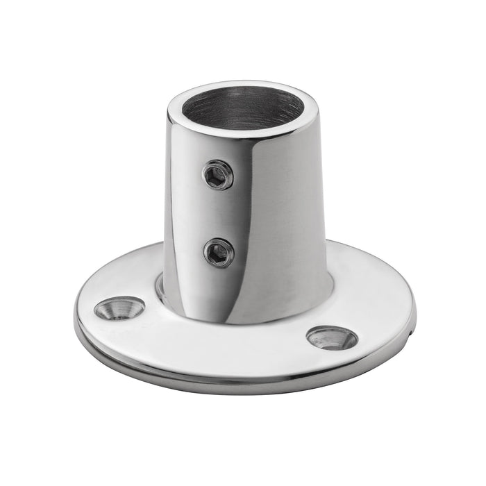 Whitecap S-1468 Cp/Zamac 90 Degree Round Base Rail Fitting