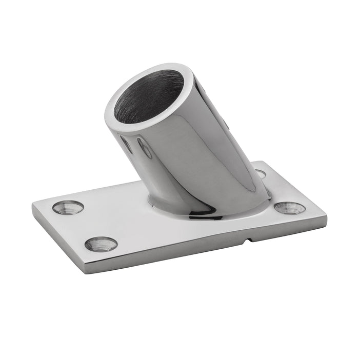 Whitecap S-1465 Cp/Zamac 60 Degree Rectangular Base Rail Fitting