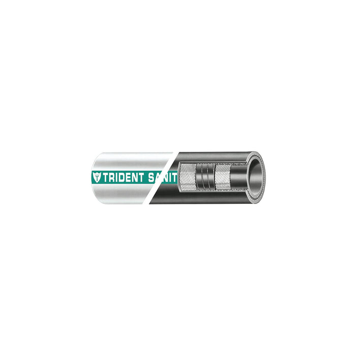 Trident Marine 102-1124 1-1/2 Sani Hose White Rubber