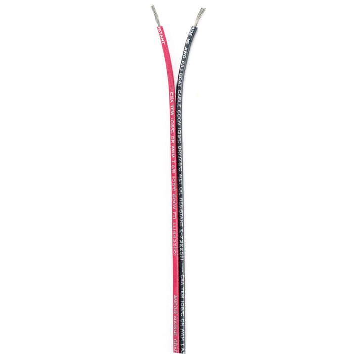 Cable plano de unión Ancor - 16/2 AWG - Rojo/Negro - Plano - 100'