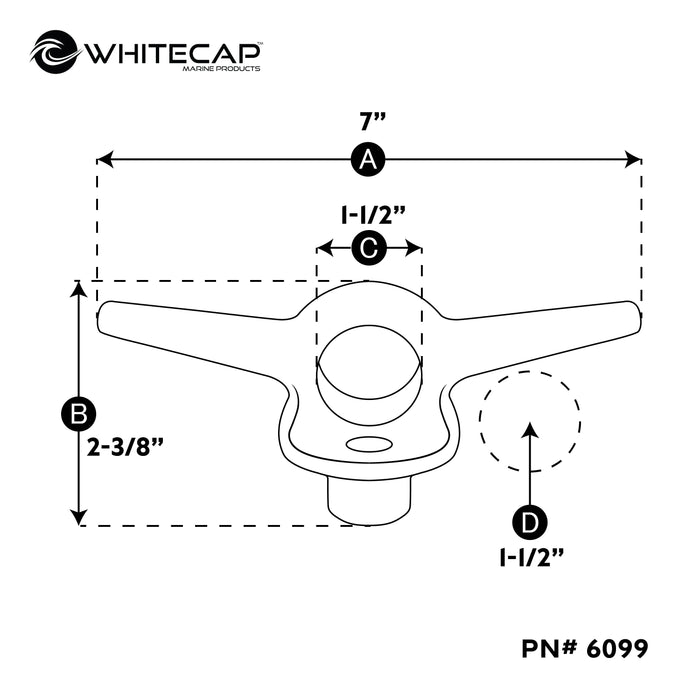 Whitecap 6099 7" Lift Ring/Cleat