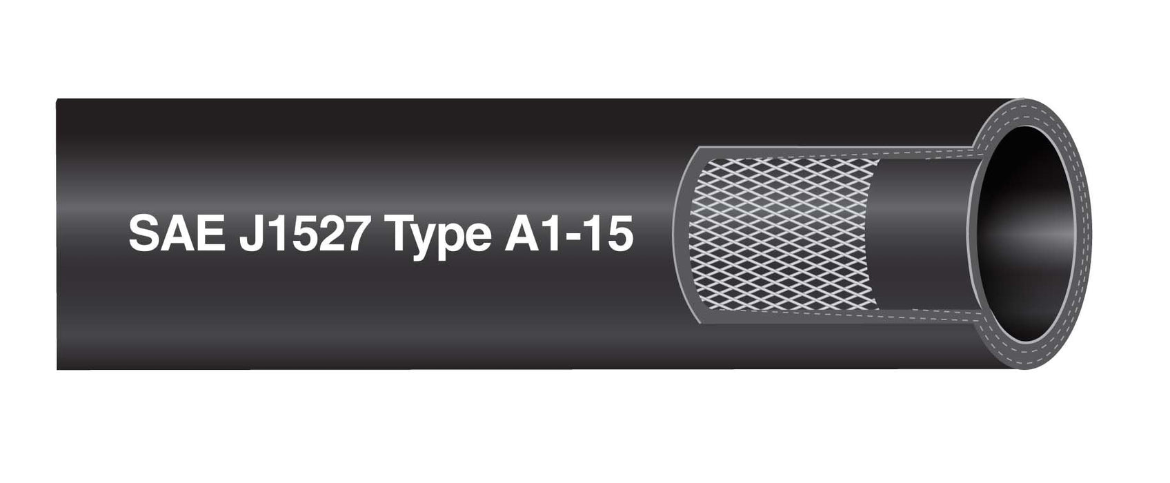 Shield 16-368-0383 Shields Marine Type A1-15 Low Permeation Series 368 Fuel Hose, 100# Working Pressure