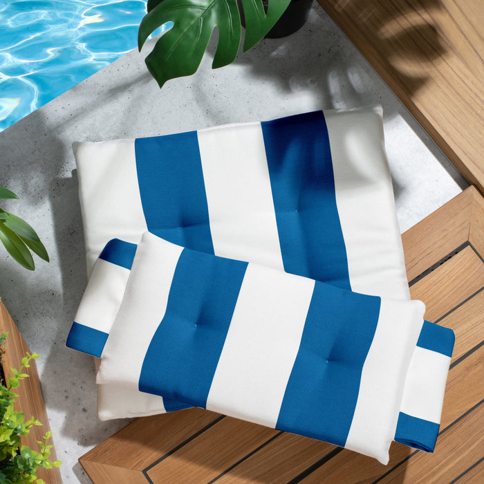 Whitecap 61040 Premium Grade Teak Newport Folding Director's Chair with Cabana Regatta Sunbrella Fabric Seat Cushions