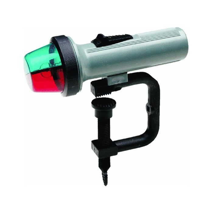 Seachoice 6121 Bi-Color Portable Battery-Operated Boat Navigation Bow Light, Horizontal Clamp Mount