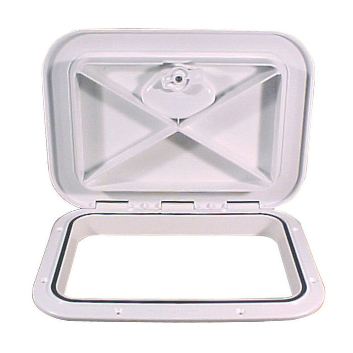Beckson Marine HT1115AW Rectangular Flush Hatch, 10-3/4" x 14-3/4", White