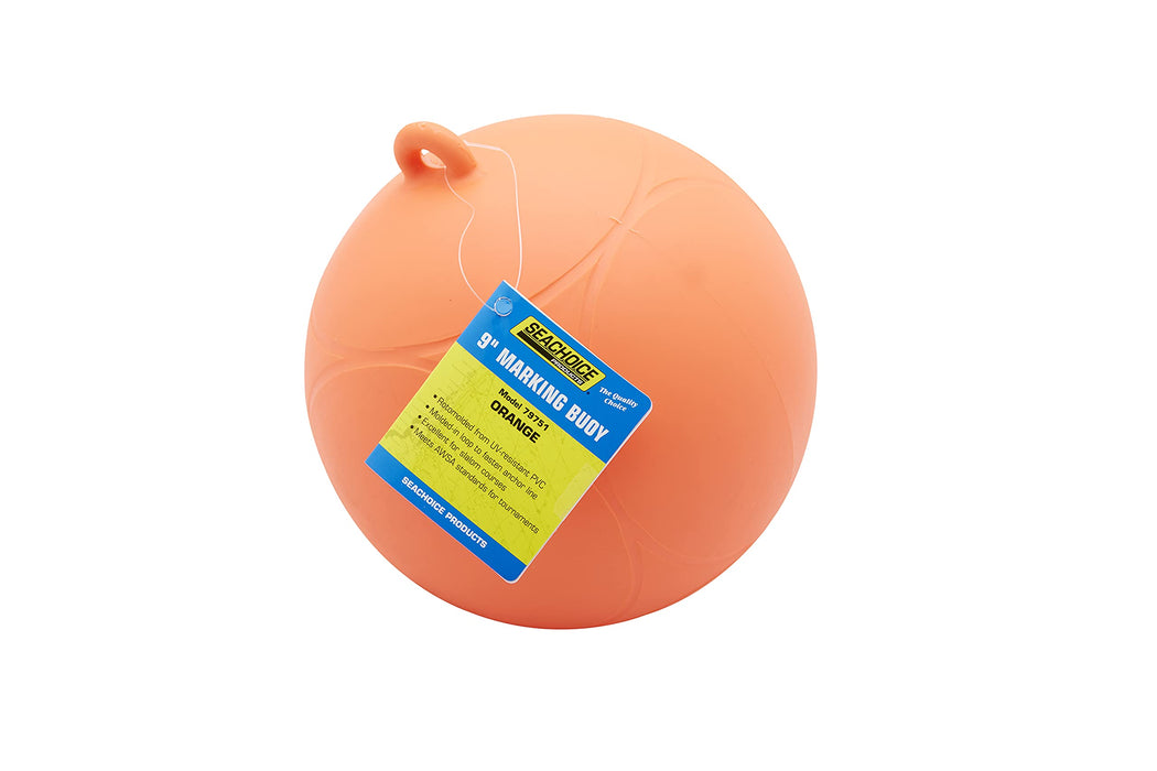 Seachoice DE95883S 79751 Slalom/Marking Buoy Orange, 9" Dia.