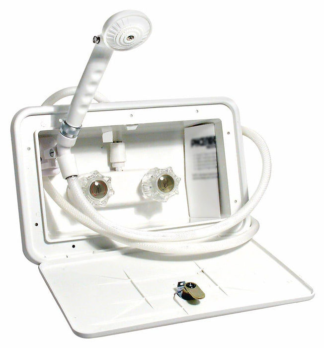 Valterra PF266201 Phoenix RV Camping Exterior Outdoor Shower with Hatch & Hose