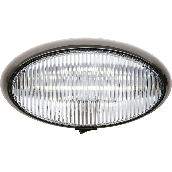 FulTyme RV 1173 FulTyme RV LED Porch Light, Clear Light/ Black Housing w/Switch