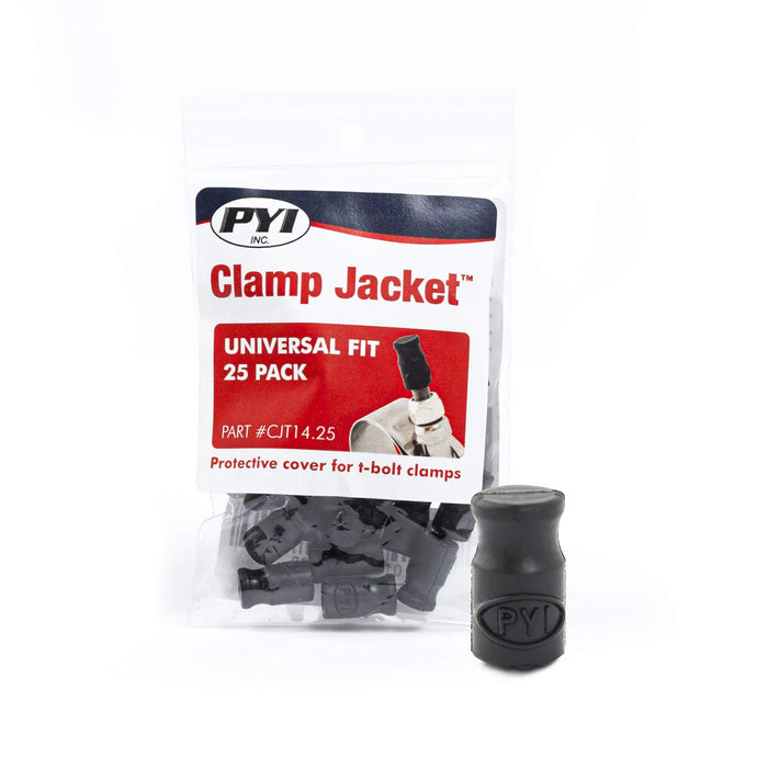 PYI CJ-T14-25 T-Bolt Clamp Jacket 1/4", Black, 25/Pk