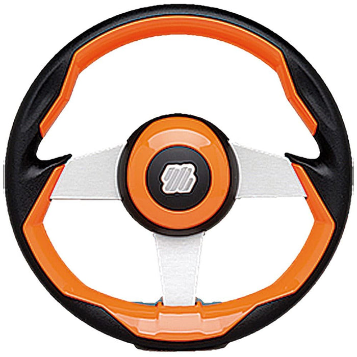 Uflex GRIMANI O/S Uflex Steering Wheel, Orange w/Silver Spokes