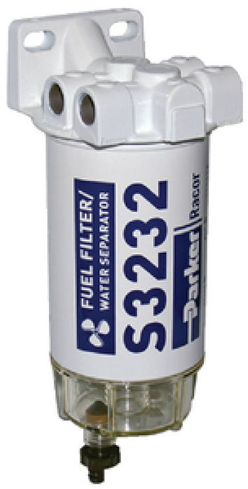 Racor 660R-RAC-01 10 Micron Gas Spin-On Fuel/Water Seperator w/ Clear Bowl for, Outboards