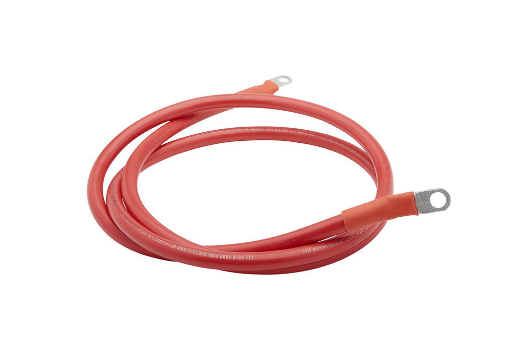 Seachoice 63014 Tinned Copper Battery Assembly, 2 AWG, Red, 6'