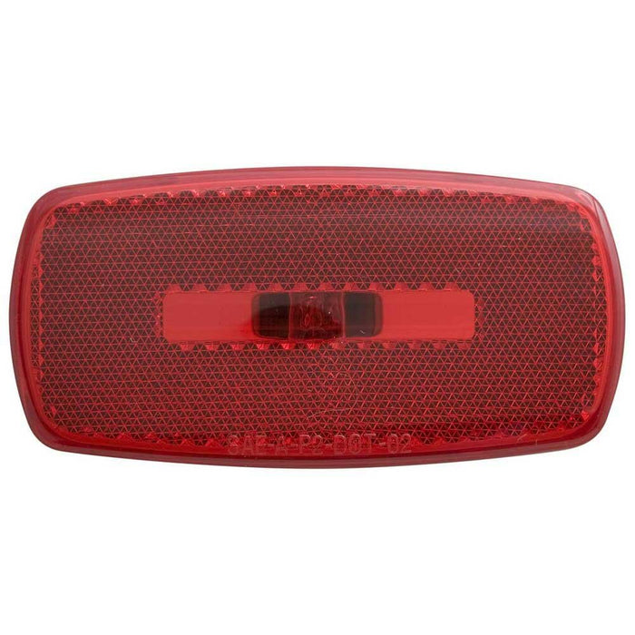 Optronics Surface Mount Marker/ Clearance Lights w/Reflex, White Base, Red Lens