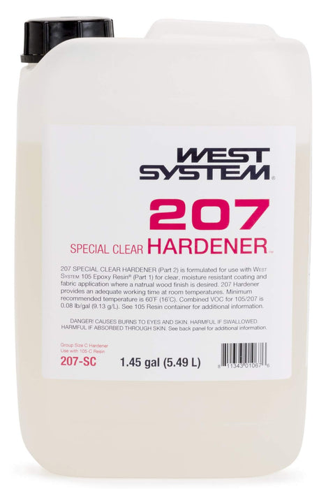 West System 207SC Special Clear Hardener, 1.45 Gallon