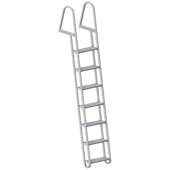 Dock Edge DE2157F Stand Off Welded Aluminum Ladder With Quick Release, 7-Step