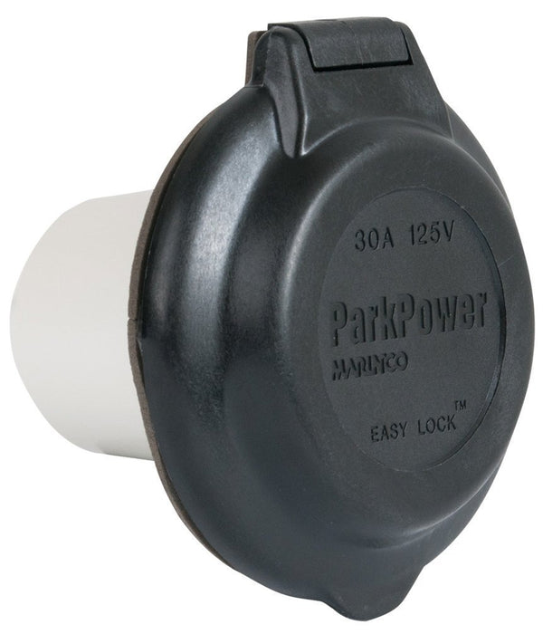 Park Power 304EL-BRV.BLK Power Inlet, 30A Black Contoured