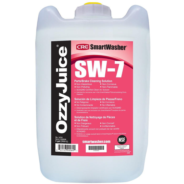 CRC 14721 OzzyJuice SW7 Parts/Brake Cleaning Solution, 5 Gal.