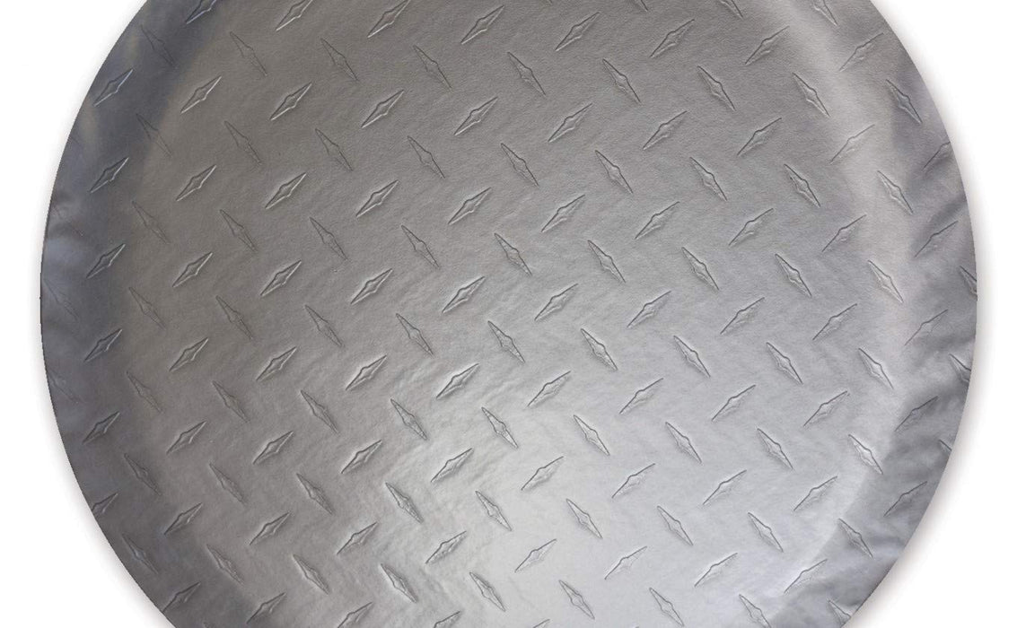 ADCO 9758 Diamond Plated Steel Vinyl (Silver) Spare Tire Cover