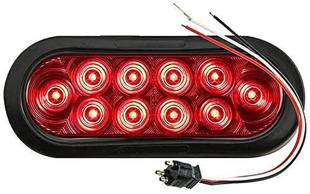Optronics STL74RKBP STL72RK Waterproof Stop & Turn LED Oval Tail Light Kit, Polycarbonate Lens & Housing