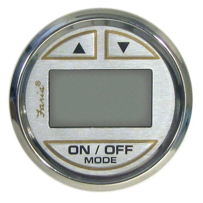 Faria F19151 Digital Depth Sounder, Kronos Silver/Gold w/In-Hull Transducer
