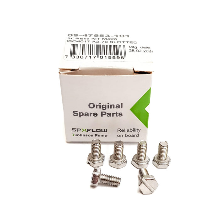 Johnson Pump 09-47553-101 OEM Screw Kit for raw water impeller pump F35, F4, F5