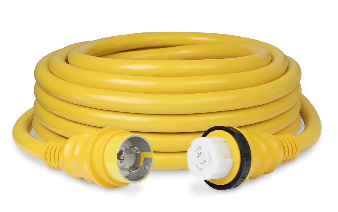 Marinco 6153SPP-25 50 Amp 125V Standard ShorePower Cordset, Yellow