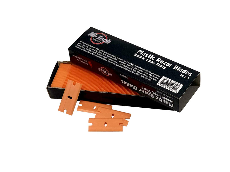 Captain's Choice PB300 Double Edge Plastic Blades, 100 pk