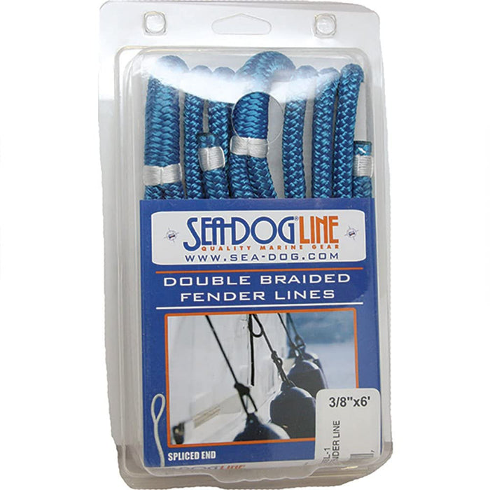 Sea Dog 302106006BK-1 Premium Double Braided Nylon Fender Line, 1/4" Ã— 6', Black pr.