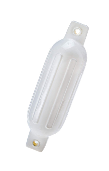Seachoice DE79161S 79001 Twin Eye Ribbed Fender, White, 4.5 x 16"