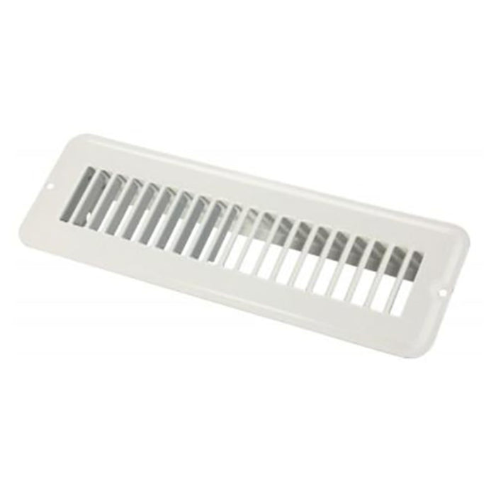 JR Products 02-28925 Metal Floor Registers, White Undampered
