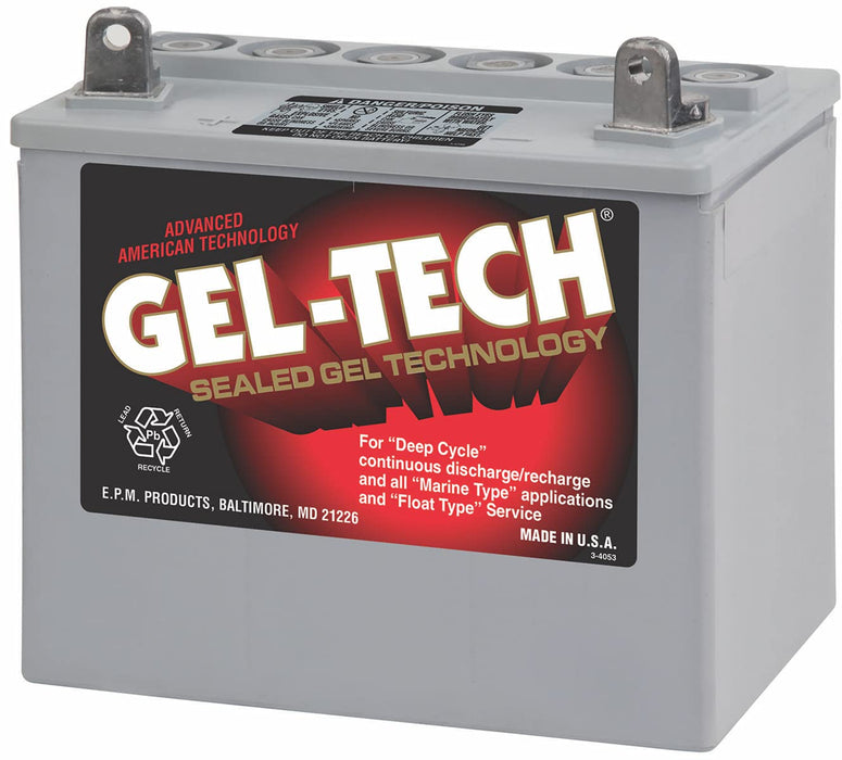 Midstate Battery 8GU1 Battery Gel Tech Dryfit 12 Volt