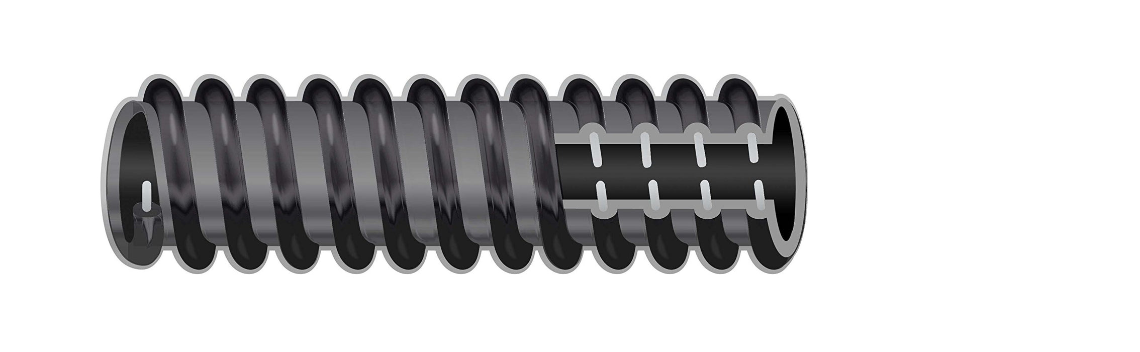 Shield 16-141-1126B Shields Marine Multiflex Series 141 Flexible 50' Hose, Black