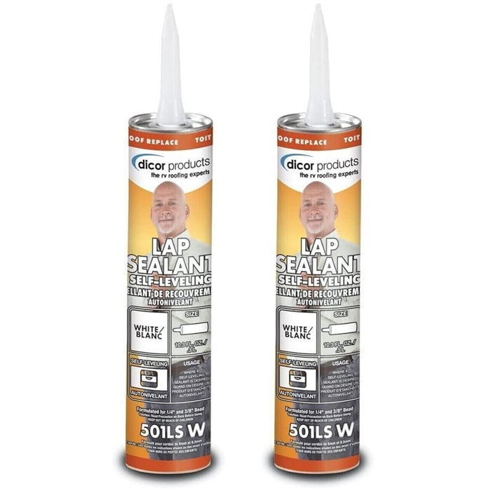 Dicor Corporation 501LSW-1 EPDM Rubber Roof System Self-Leveling Lap Sealant, White