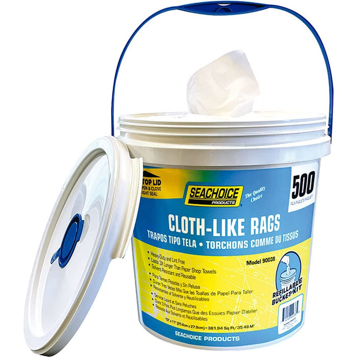 Seachoice NW-90038-500SC Cloth-Like Rags, 500-ct. Bucket