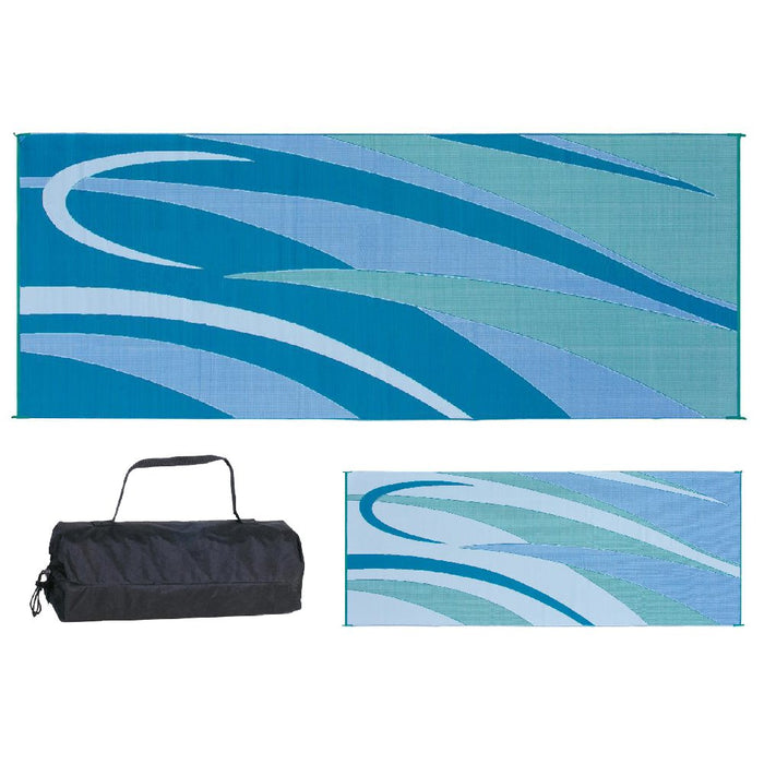 Ming's Mark GC3-BLU/GRN Reversible Mat, Graphic Blue/Green, 8' x 20'