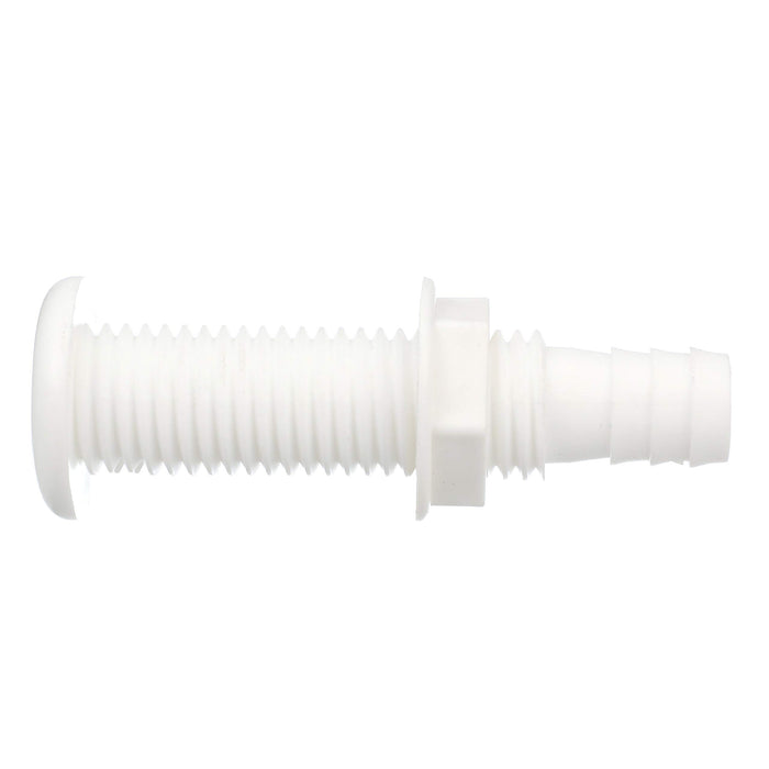 Seachoice 18161 Polypropylene Extra Long Thru-Hull Connector for 3/4 in. ID Hose, White Finish
