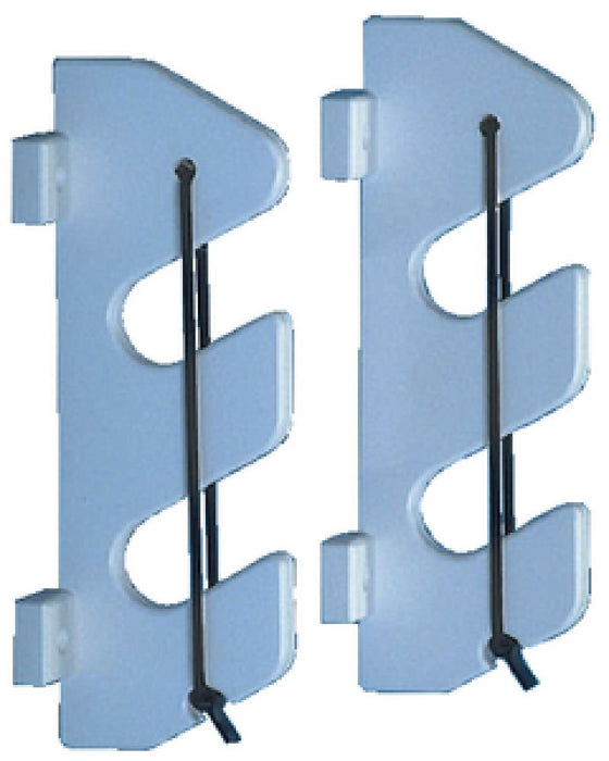 King 25707 2 Rod Holder w/Bungee & Bracket White
