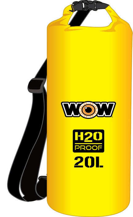 WOW H2O Proof Drybag w/Shoulder Strap, 20L Yellow