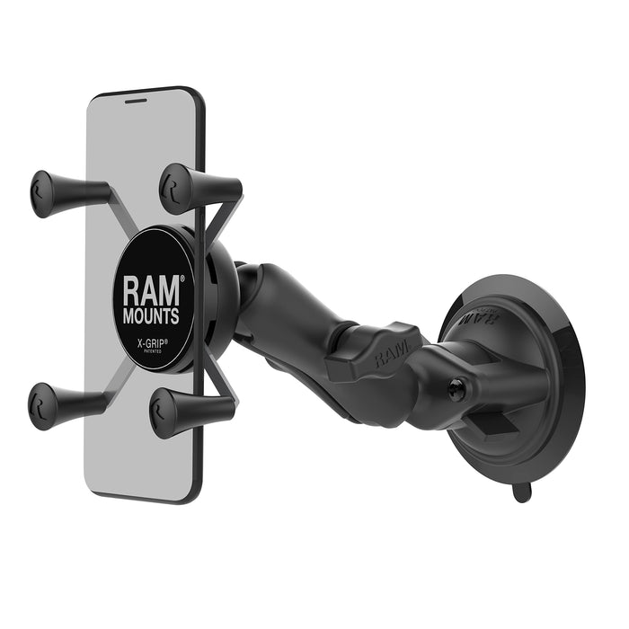 RAM Mounting Systems RAM-B-166-UN7 RAM Twist Lock Suction Cup Mount w/ Universal, X-Grip Cell/iPhone Cradle