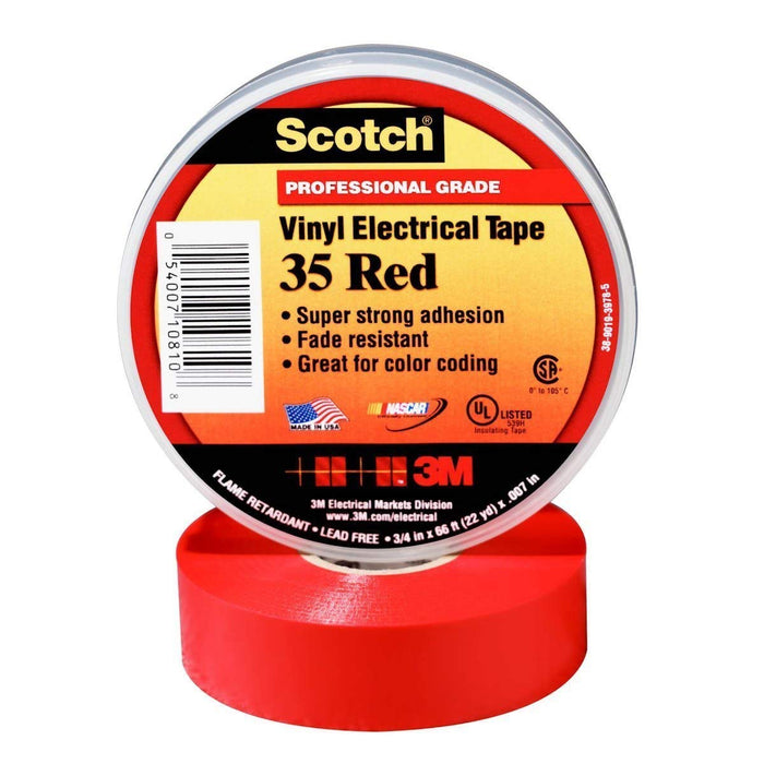 3M 10810 #35 Vinyl Elect Tape 3/4 Red