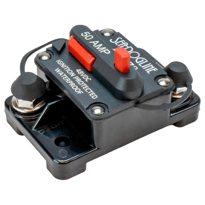 Sea Dog 420872-1 Hi-Amp Surface Mount Circuit Breaker, 40 Amps, Resettable, 48 Volts