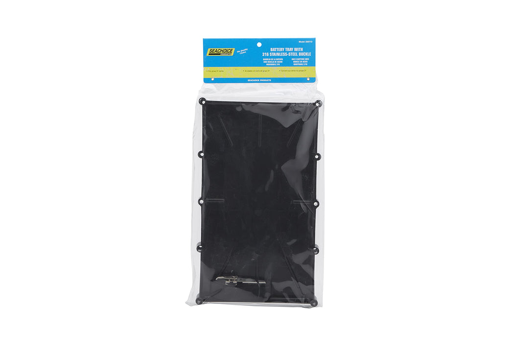 Seachoice 22013 Battery Tray with Stainless Steel Buckle, Group 29/31