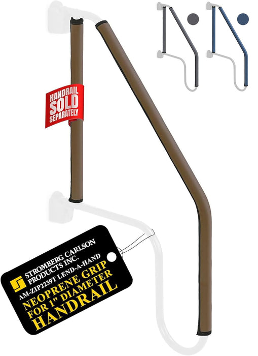 Stromberg Carlson AM-ZIP2239T Zip Grip Handrail Grip Only, 22" & 39" Long, 2-pack, Tan
