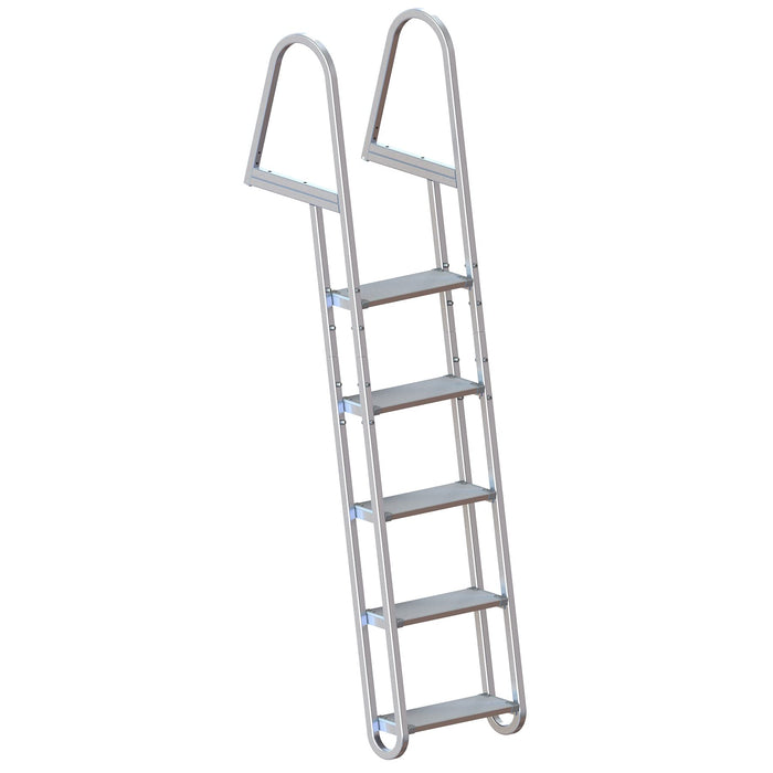 Dock Edge DE2155F Stand Off Welded Aluminum Ladder With Quick Release, 5-Step