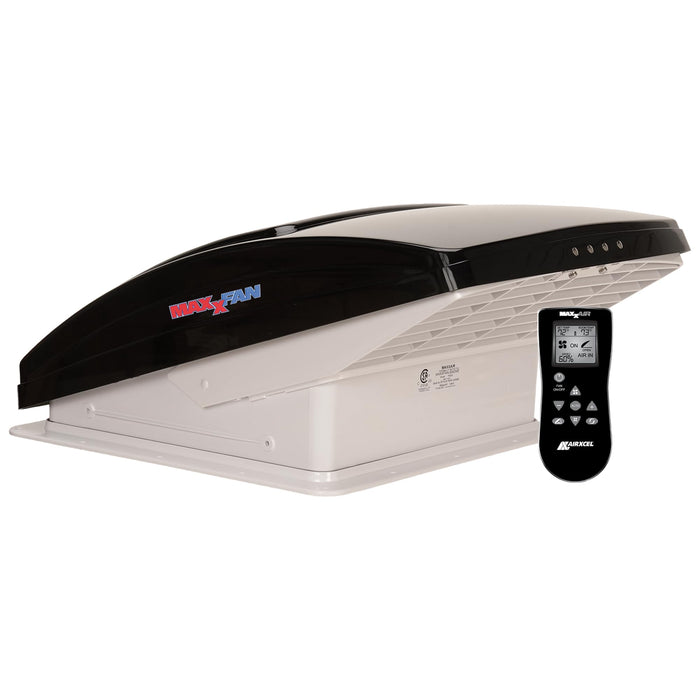 MaxxAir 00-07500K MaxxFan Deluxe Smoke RV 10-Speed Fan w/Electric Opening, Remote Control & Rain Shield