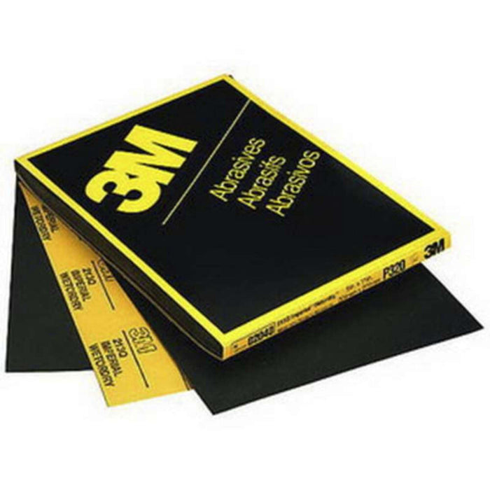 3M 2043 Imperial Wet Or Dry Paper Sheets, 9" x 11" Grade P220 50/Pack