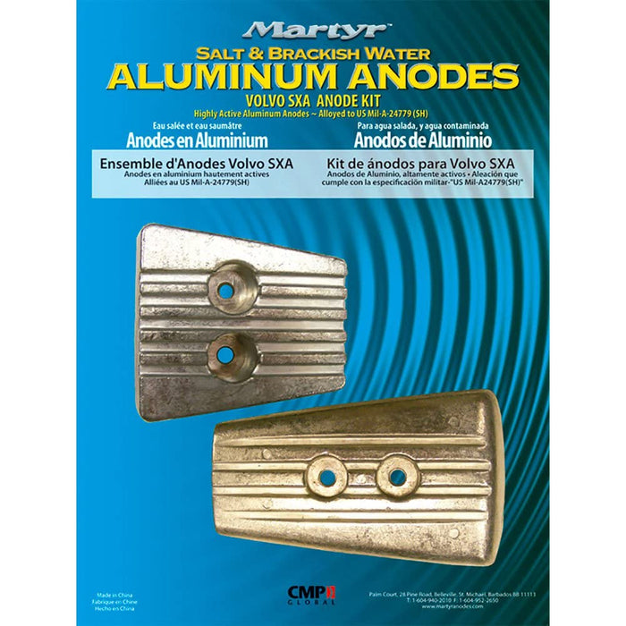 Martyr CMSXAKITM Anode Kit, For Volvo Penta SX-A/DPS Engine (1-3841427, 1-3883728, Hardware)