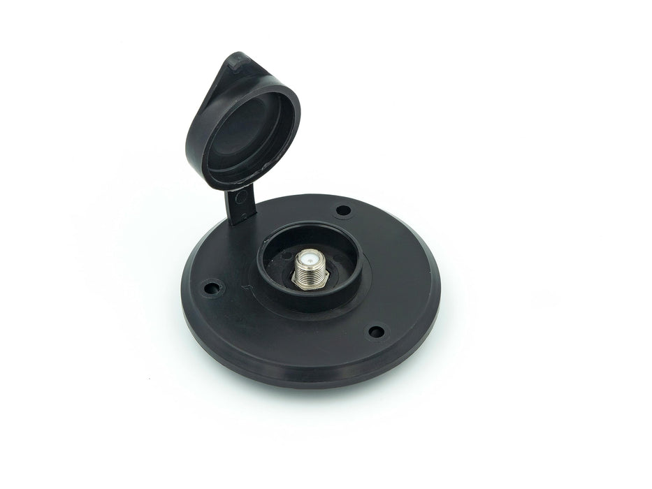 B&B Molders 94321 Cable TV Plate, Black w/Ring Cover