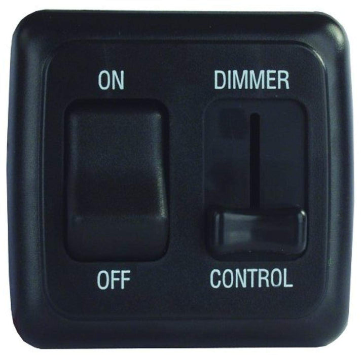 JR Products 12275 Black RV Dimmer/On-Off Rocker Switch with Bezel